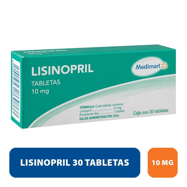 Lisinopril Medimart 10 mg 30 tabletas