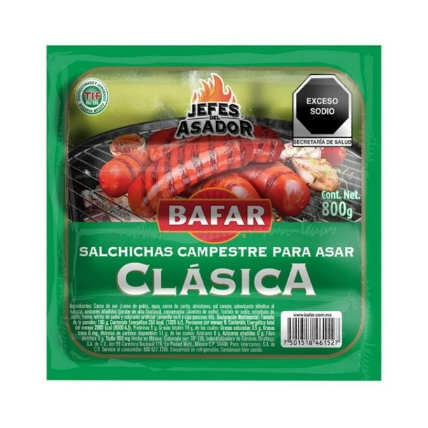 Salchicha para asar Bafar 800 g