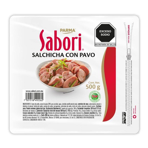 Salchicha de pavo Sabori Parma 500 g