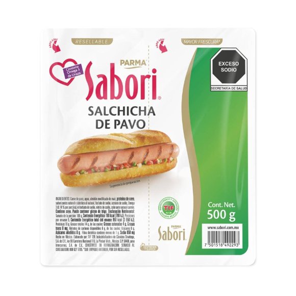 Salchicha de pavo Sabori Parma 500 g