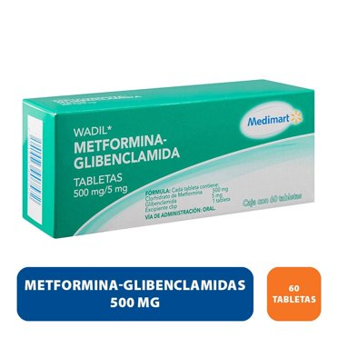 Metformina-Glibenclamida Medimart 500 mg/5 mg 60 tabletas