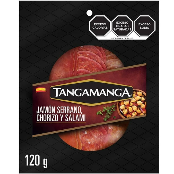 Selección de carnes Tangamanga de jamón serrano, chorizo y salami 120 g