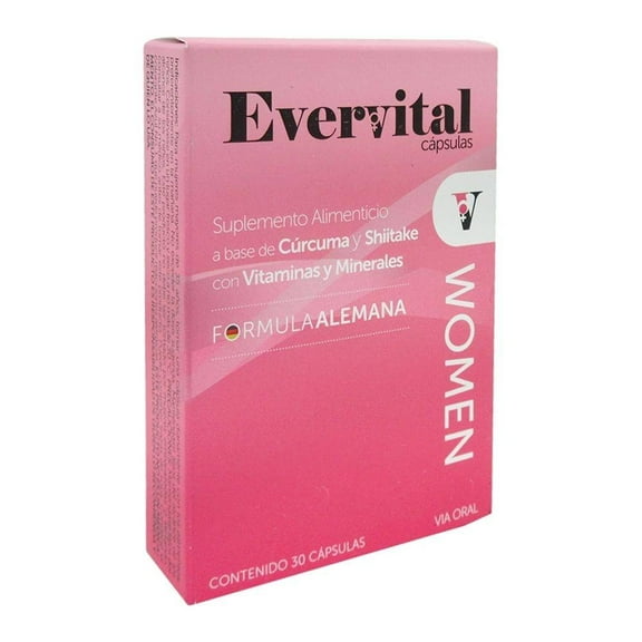 Suplemento alimenticio Evervital v women 30 cápsulas