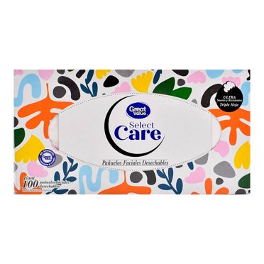 Pañuelos faciales Great Value Select Care desechables 100 pzas