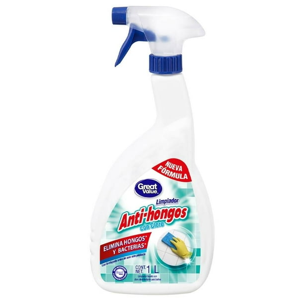 Limpiador líquido Great Value anti-hongos con cloro 1 l