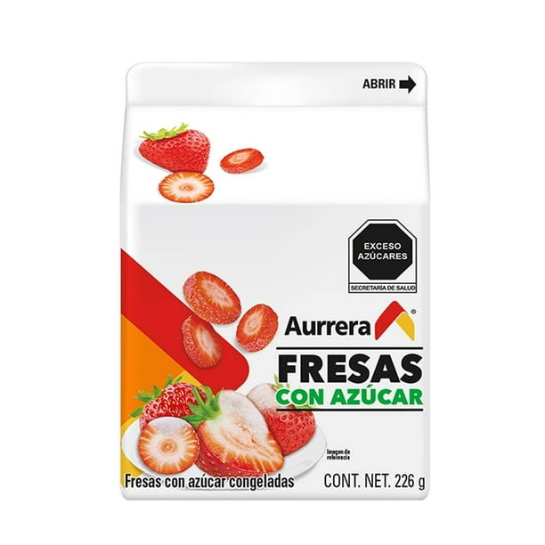 Fresas Aurrera con azúcar congeladas 226 g