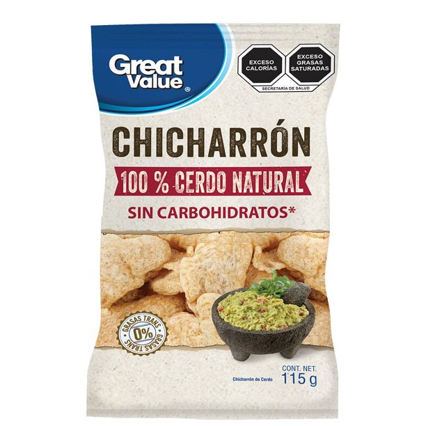 Chicharrón Great Value de cerdo 115 g
