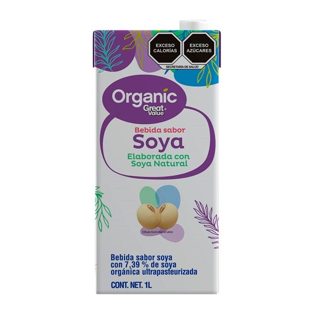 Bebida Great Value orgánica sabor soya 1 l