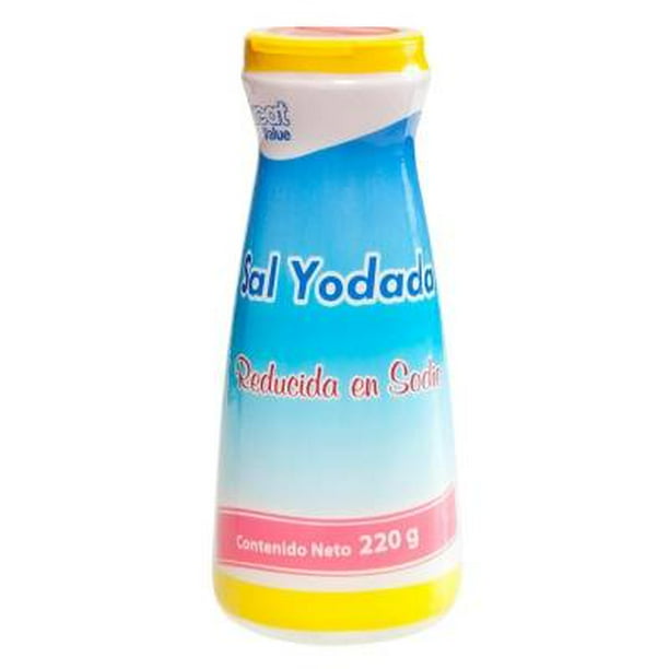 Sal yodada de mesa Great Value reducida en sodio 220 g