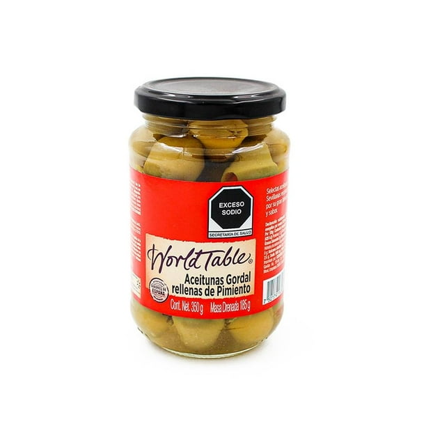 Aceitunas gordal World Table rellenas de pimiento 350 g