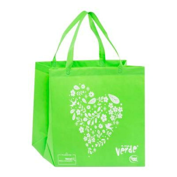 Bolsa verde Great Value grande 1 pza