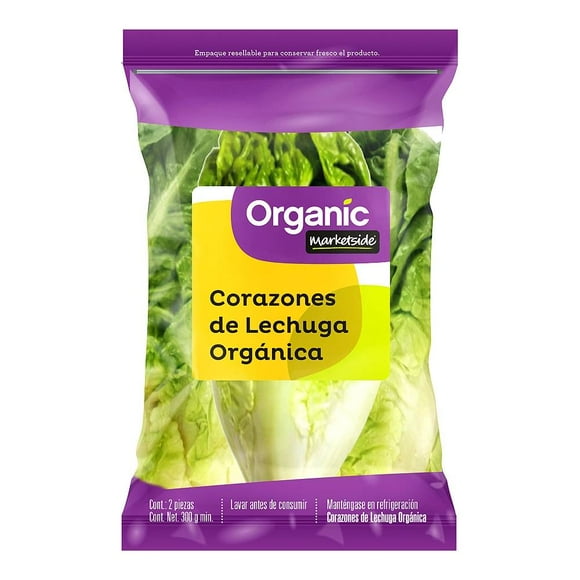 Corazones de lechuga orgánica Marketside 300 g