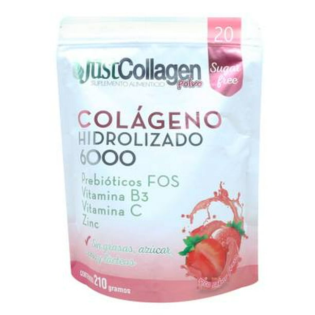 Suplemento alimenticio Just Collagen colágeno 6000 en polvo 210 g