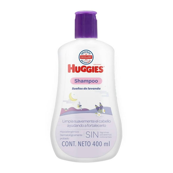 Shampoo Huggies cuidado relajante sueños de lavanda 400 ml