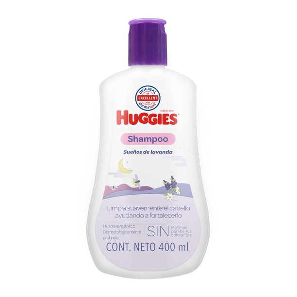 Shampoo Huggies cuidado relajante sueños de lavanda 400 ml