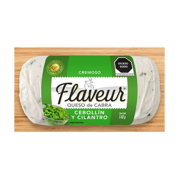 Queso de cabra Flaveur con cebollín y cilantro 140 g