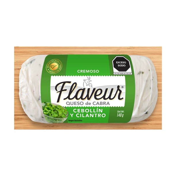 Queso de cabra Flaveur con cebollín y cilantro 140 g