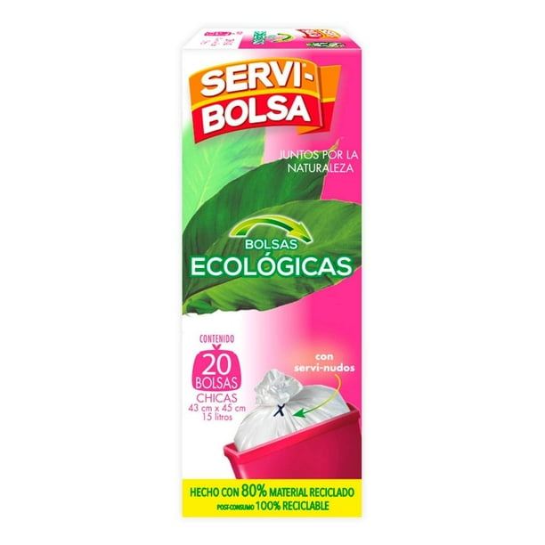 Bolsas para basura Servi Bolsa ecológicas chicas 20 pzas