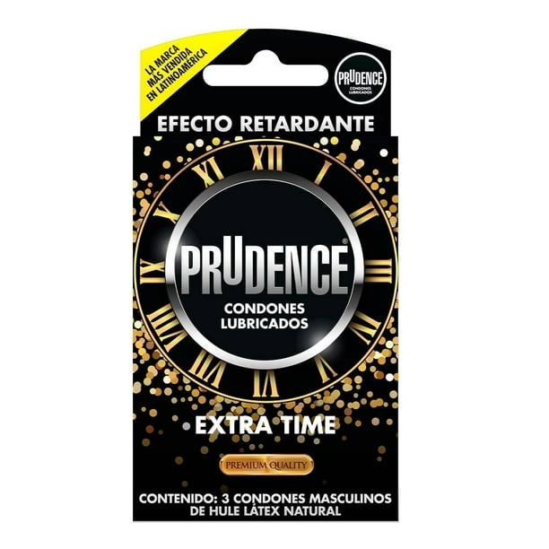 Condones Prudence extra time efecto retardante 3 pzas