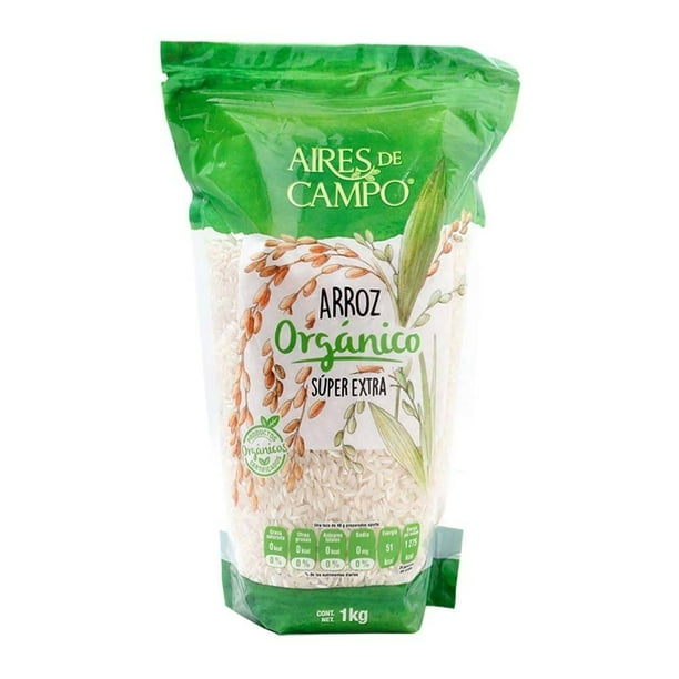 Arroz Aires de Campo orgánico, super extra 1 kg