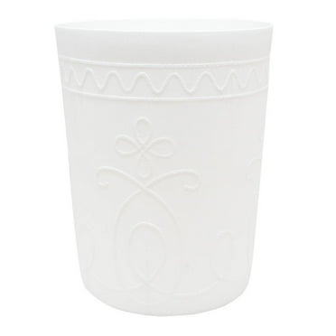 Cesto para basura La Ardilla grabado blanco 1 pza