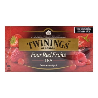 Té negro Twinings 4 frutas rojas 25 pzas de 2 g c/u