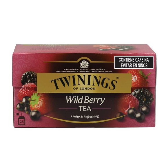 Té negro Twinings con frutos silvestres 25 sobres de 2 g c/u