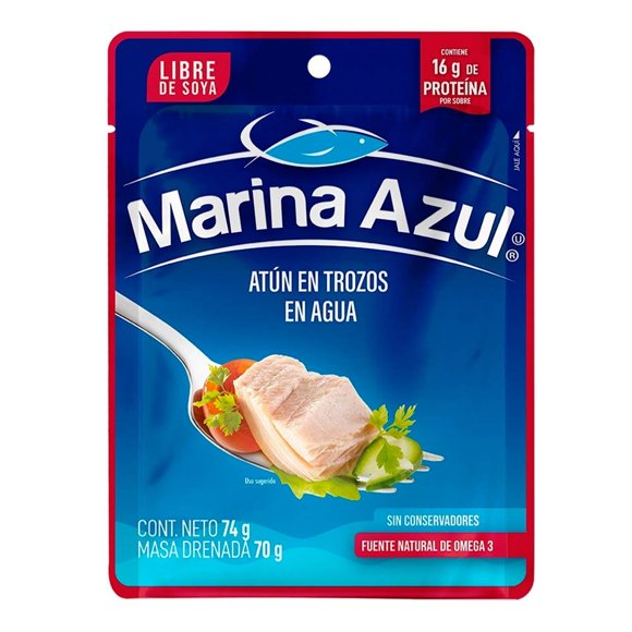 Lomo de atún Marina Azul aleta amarilla en agua 74 g