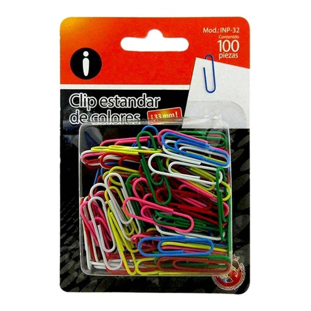 Clips Inspira varios colores 100 pzas