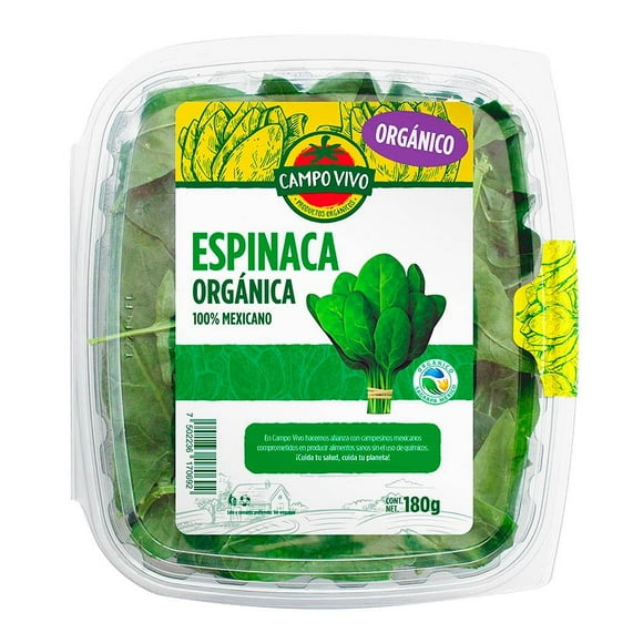 Espinaca orgánica Campo Vivo 180 g