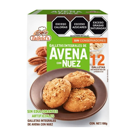 Galletas Taifeld's integrales de avena con nuez 190 g