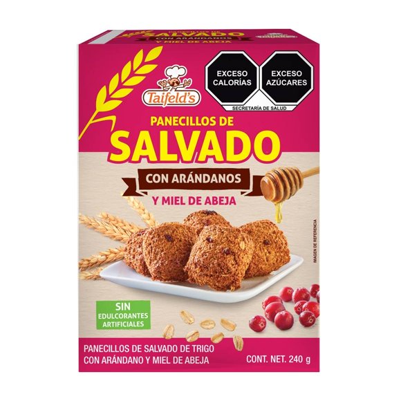 Panecillos Taifelds de salvado con arándanos y miel de abeja 240 g