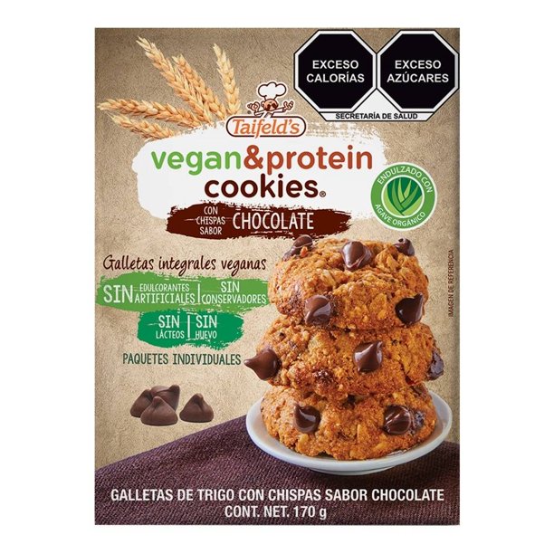 Galletas Taifelds veganas con proteína y chispas sabor chocolate 170 g