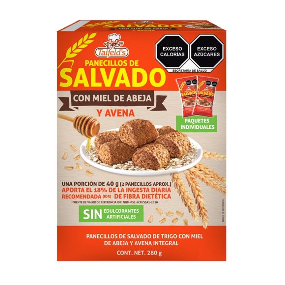 Panecillos Taifelds de salvado con miel de abeja y avena 280 g