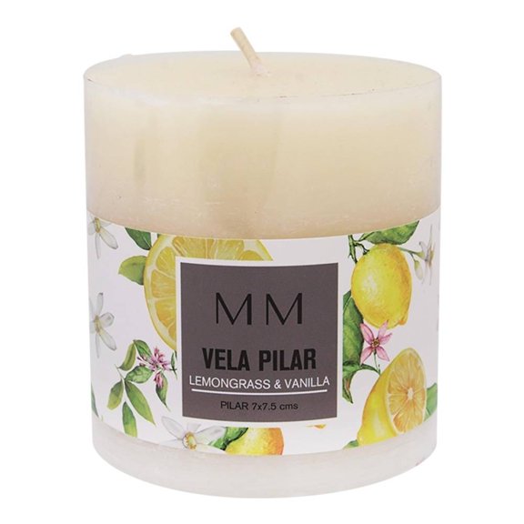 Vela MM Pilar Ivory Limón y Vainilla 240 gr