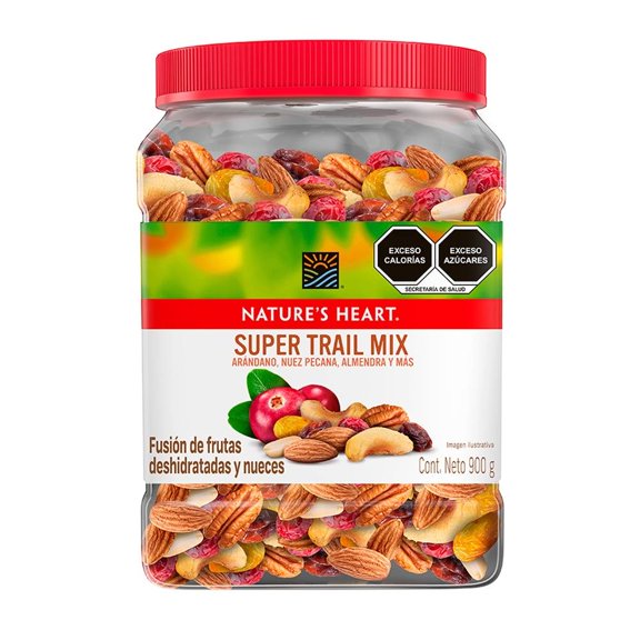 Fusión de frutas deshidratadas y nueces Nature's Heart super trail mix 900 g