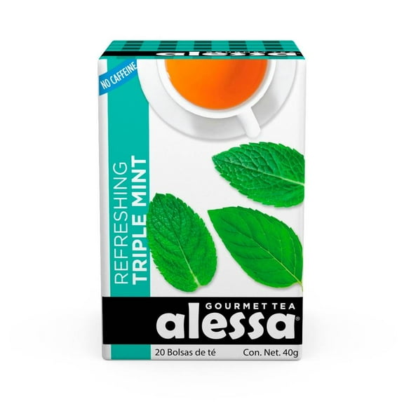 Té Alessa sabor triple menta 20 bolsas