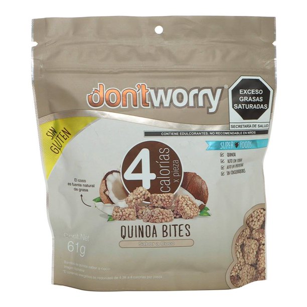 Barritas de quinoa Don't Worry quinoa bites sabor a coco 61 g
