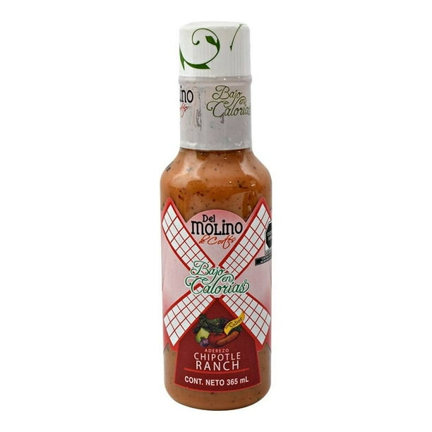 Aderezo Del Molino de Cortés bajo en calorías chipotle ranch 365 ml