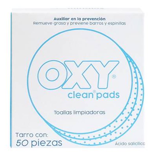 Toallas limpiadoras Oxy clean pads tarro con 50 pzas