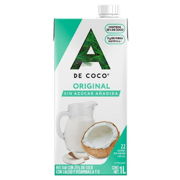 Néctar de coco A de Coco original sin azucar 1 l