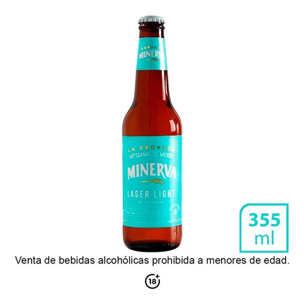 Cerveza Minerva lager light 355 ml