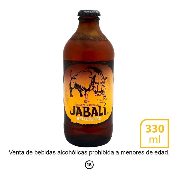 Cerveza artesanal Jabalí hellesbock 330 ml