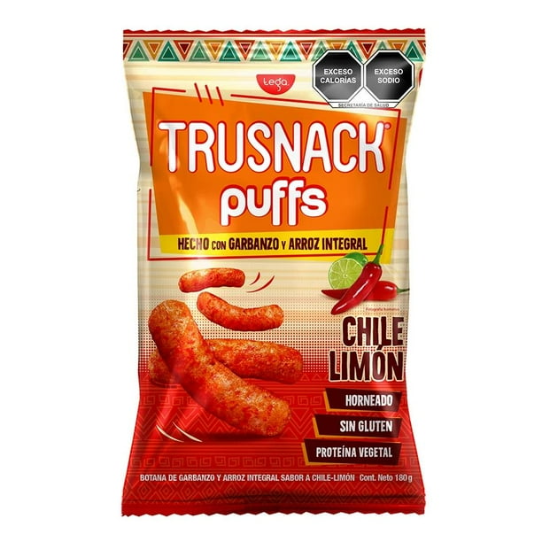 Botana Trusnack Puffs chile limón 180 g