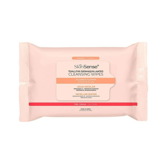 Toallitas desmaquillantes Skin Sense vitamina C 30 toallitas