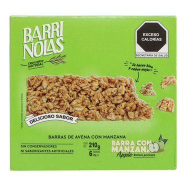 Barras de avena Barri Nolas con manzana 6 pzas de 35 g c/u