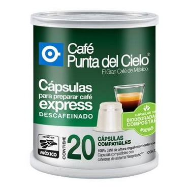 Cápsulas de café Punta del Cielo express descafeinado 100 g