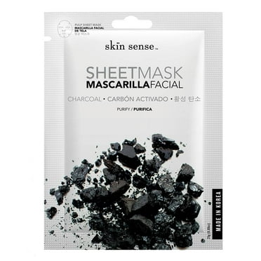 Mascarilla facial Skin Sense de tela con carbón activado 25 g