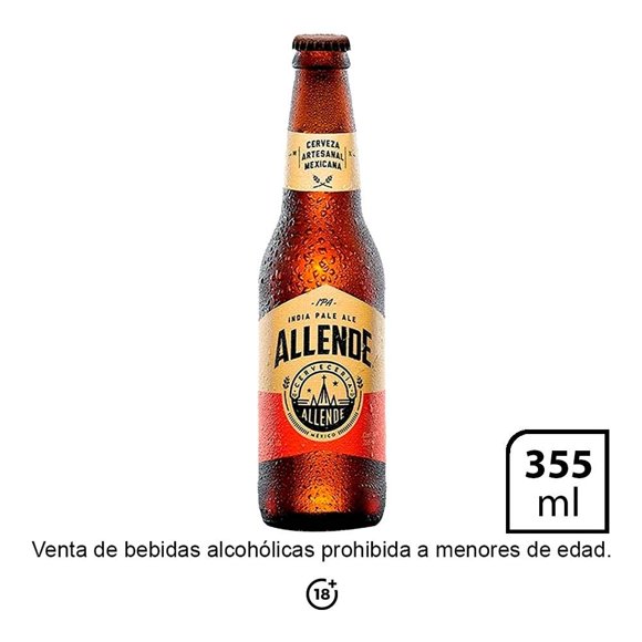 Cerveza ámbar Allende india pale ale 355 ml