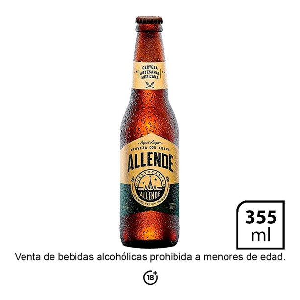 Cerveza clara Allende agave lager 355 ml